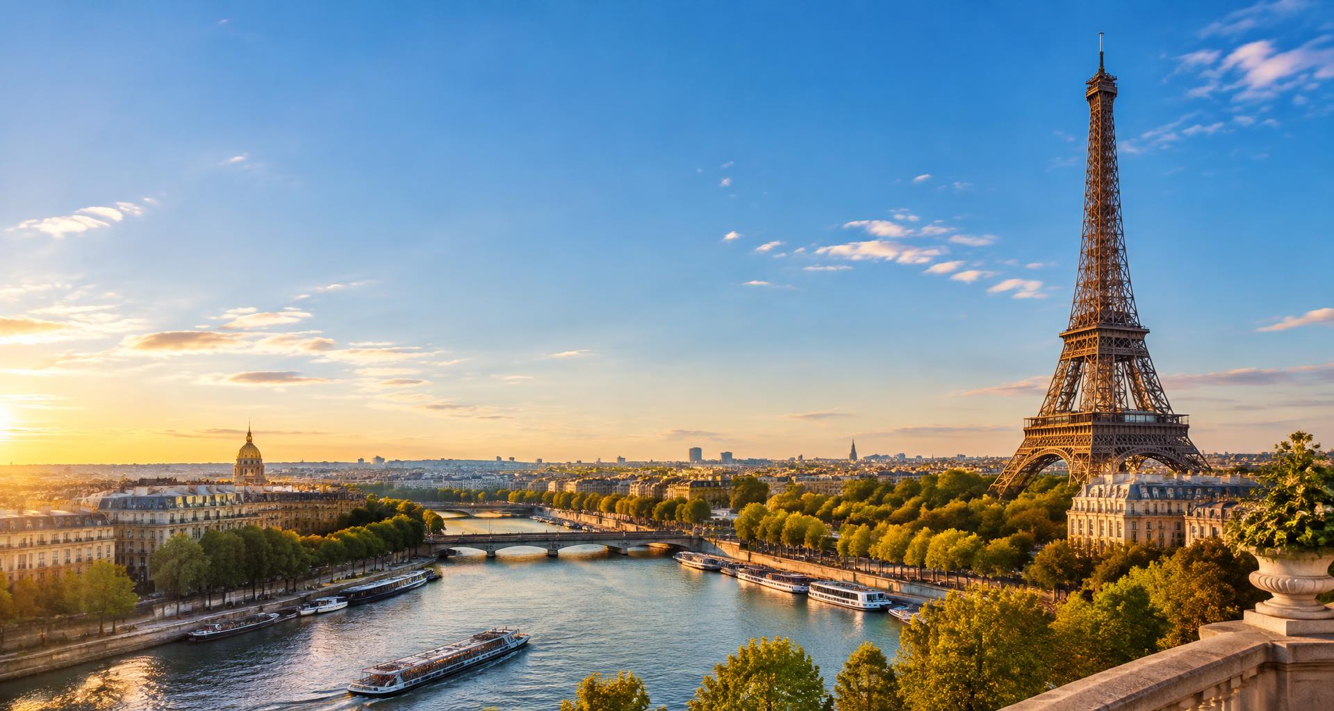 Paris and the Eiffel Tower overlooking the Seine — a world of travel possibilities