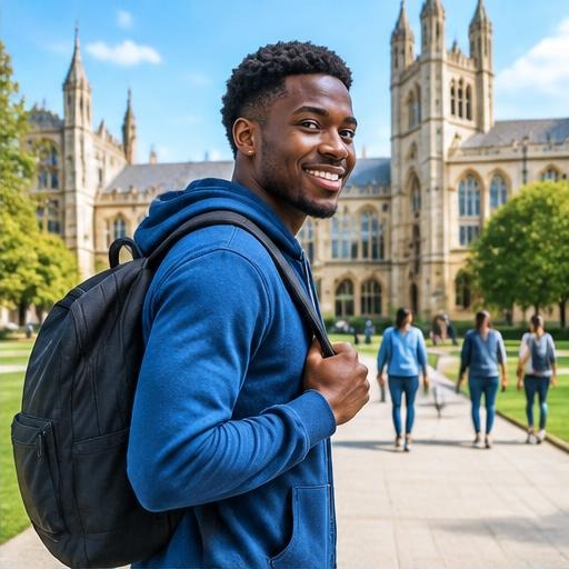 African student enjoying a new chapter at an overseas university